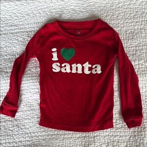“I Love Santa” Kids Shirt